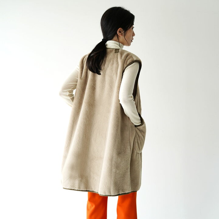楽天市場】カーキ KHA:KI エコファーライナーベスト ECO FUR LINNER 
