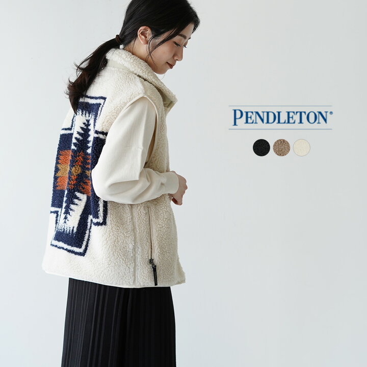 楽天市場】ペンドルトン PENDLETON スタンドカラー ボア ベスト Boa 