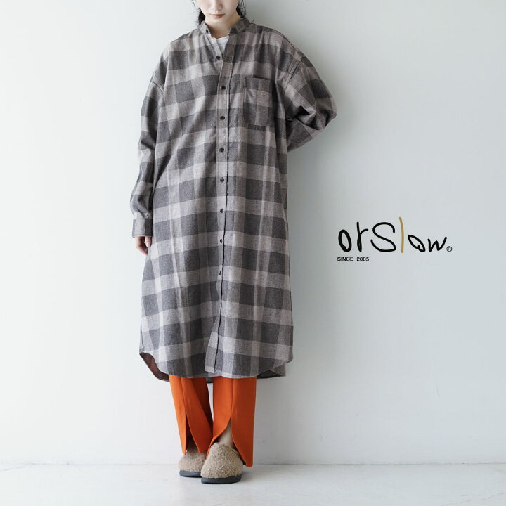 楽天市場】オアスロウ orslow フランネルチェック シャツ ワンピース 