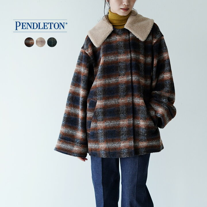 楽天市場】ペンドルトン PENDLETON ボアカラー ショート コート Boa 