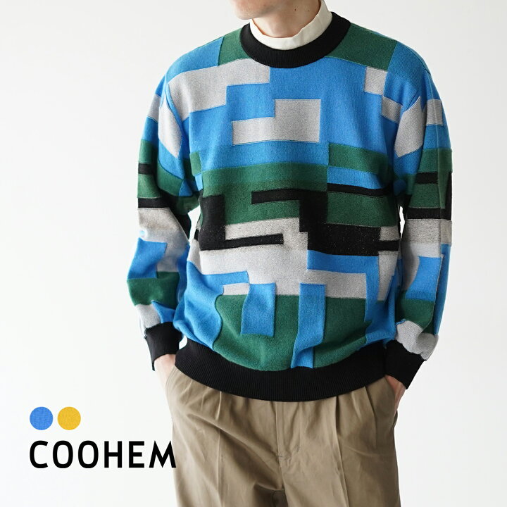 楽天市場】コーヘン COOHEM カラーブロック カシミヤ プルオーバー 