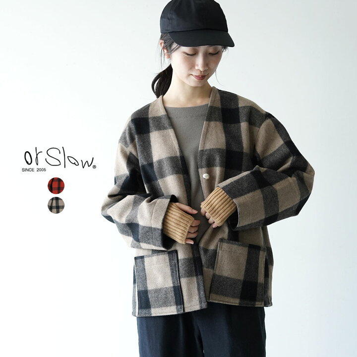 楽天市場】オアスロウ orslow ノーカラー ハンターズ ジャケット NO 