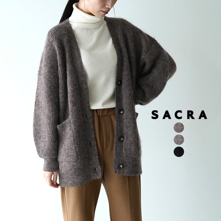 楽天市場】サクラ SACRA モヘア アルパカ ファロウ カーディガン  