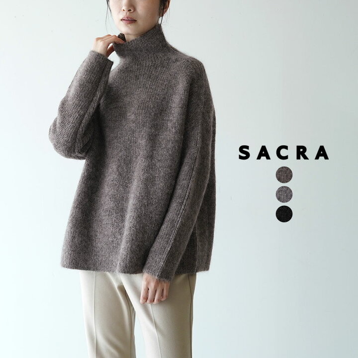 楽天市場】サクラ SACRA モヘア アルパカ ハイネックプルオーバー 