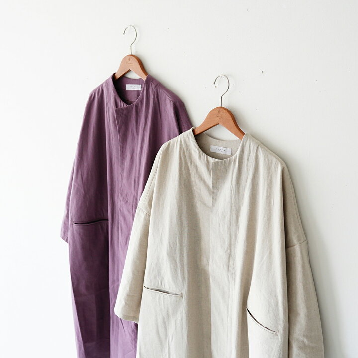 楽天市場】セット SETTO ポルテ コート PORTE COAT ノーカラー ロング 