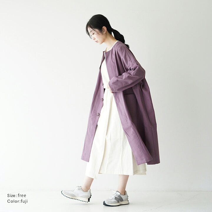 楽天市場】セット SETTO ポルテ コート PORTE COAT ノーカラー ロング 