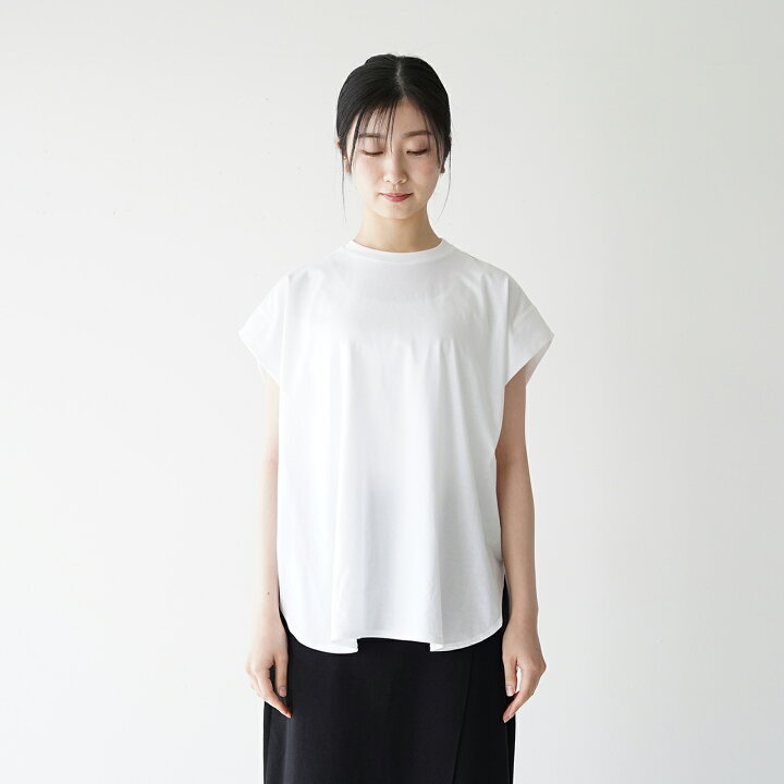 楽天市場】サクラ SACRA クルーネック フレンチスリーブ リネン T 