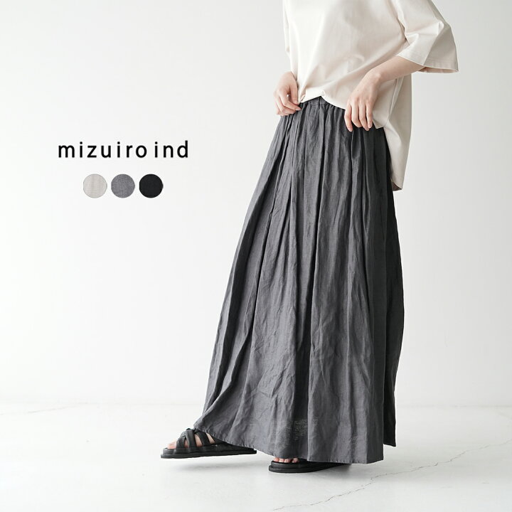 楽天市場】ミズイロインド mizuiro ind タック ギャザー ロング  