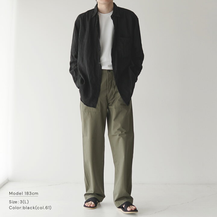 楽天市場】オアスロウ orSlow ルーズフィット リネン シャツ LOOSE FIT 