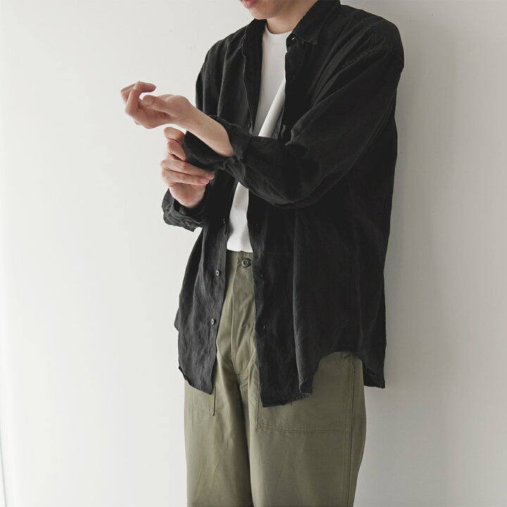 楽天市場】オアスロウ orSlow ルーズフィット リネン シャツ LOOSE FIT 