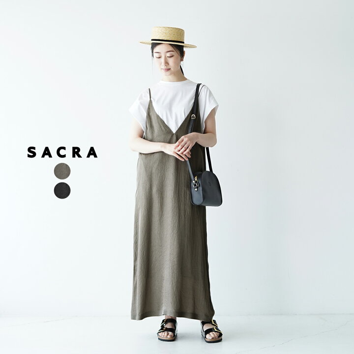 楽天市場 サクラ Sacra アセテート ヴィンテージ ツイル キャミソールワンピース サロペットスカート ワンピ レディース 22春夏 送料無料 0505 Crouka クローカ