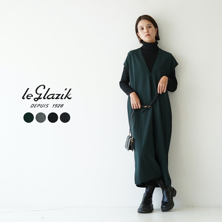 楽天市場】ル グラジック LE GLAZIK スリーブレス Vネック ドレス 