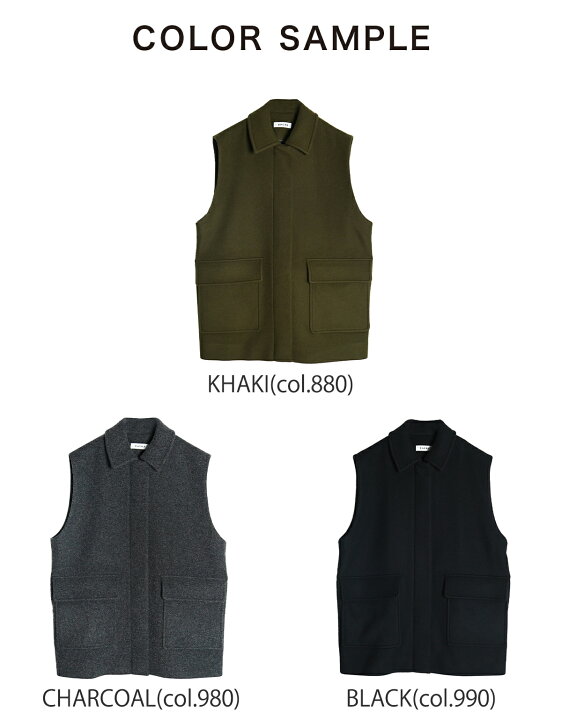 楽天市場】サクラ SACRA ラムウール メルトン ジレ LAMBWOOL MELTON 