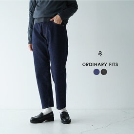 オーディナリーフィッツ ORDINARY FITS ルーズ アンクル デニム LOOSE ANKLE DENIM ワンウォッシュ ONE WASH ブルー ブラック レディース メンズ OF-P108OW【送料無料】 cpn20