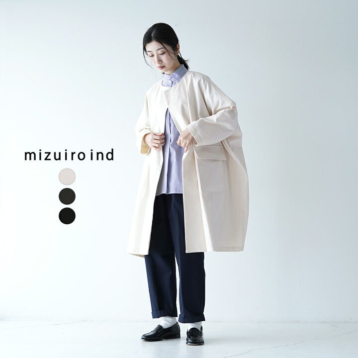 楽天市場】ミズイロインド mizuiro ind ポケット付き ノーカラー 