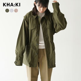 カーキ KHA:KI 2ウェイ スリーブ ジャケット 2WAY SLEEVE JAKCET ミリタリー ジャケット ベスト レディース MIL23HJK3190 【送料無料】0303 xp10