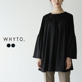 ホワイト WHYTO. スリーブスリットギャザーチュニック SLEEVE SLIT GATHER TUNIC レディース WHT22FBL4007【送料無料】 0220 xp10