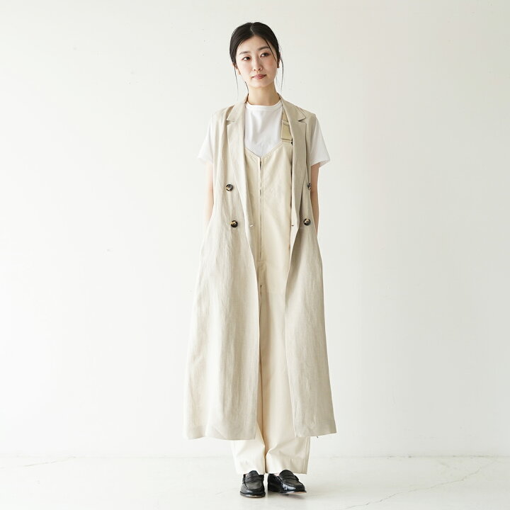 楽天市場】サクラ SACRA リネンツイル ジレ LINEN TWILL GILET ロング 