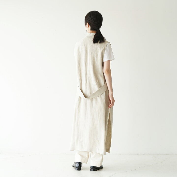 楽天市場】サクラ SACRA リネンツイル ジレ LINEN TWILL GILET ロング 