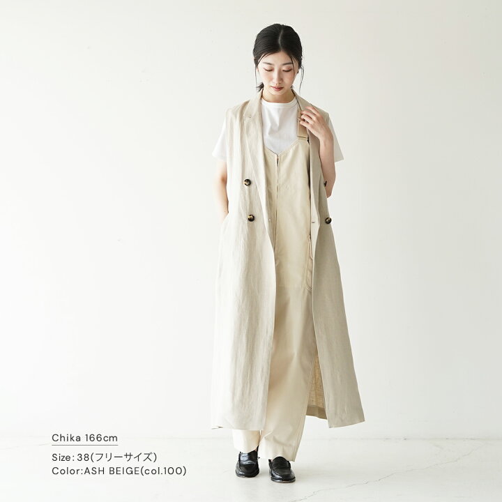 楽天市場】サクラ SACRA リネンツイル ジレ LINEN TWILL GILET ロング 