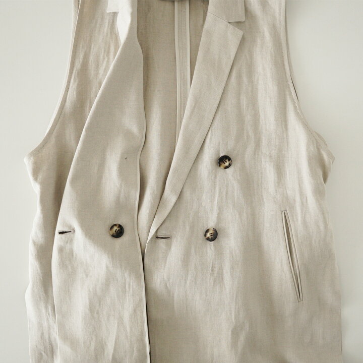 楽天市場】サクラ SACRA リネンツイル ジレ LINEN TWILL GILET ロング 