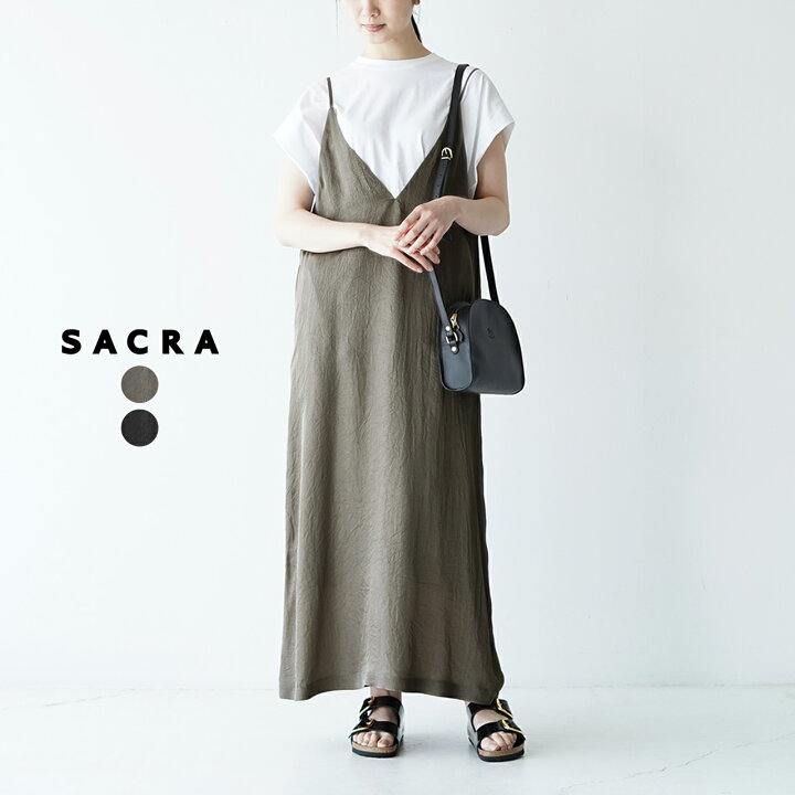 SACRA オリーブ キャミワンピース 