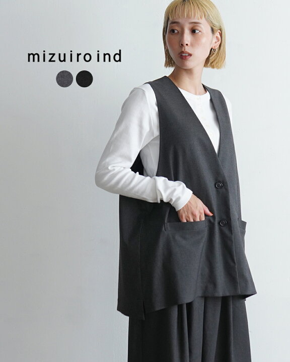 楽天市場】ミズイロインド mizuiroind ディープ Vネック ワイド ベスト 