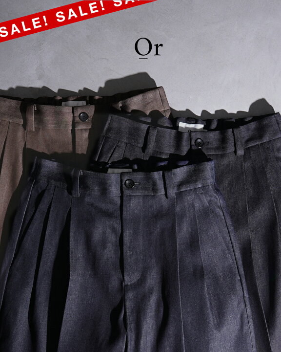 楽天市場】オア Or デニム タック パンツ DENIM TUCK PANTS ボトムス 