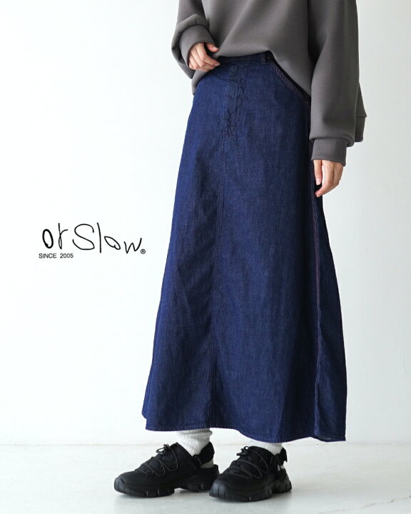 楽天市場】オアスロウ orSlow デニム ペインター ロングスカート DENIM  