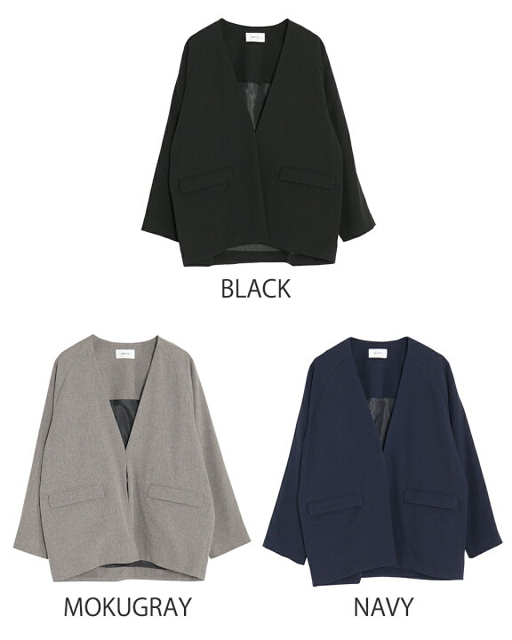 楽天市場】ホワイト WHYTO. ノーカラージャケット v slit over jacket 