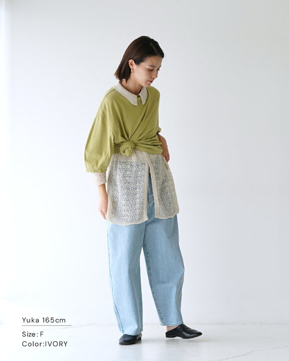 楽天市場】ジョイスアディッド JOICEADDED レース ニッティドシャツ 