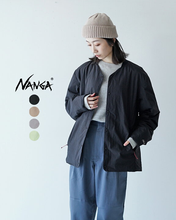 楽天市場】ナンガ NANGA ノーカラー ソフト ダウン カーディガン NO  