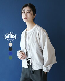 ダントン DANTON カラーレス ジャケット COLLARLESS JACKET グレージュ ブラック ブルー グリーン レディース DT-A0479SNY【送料無料】【クーポン対象外】 0215