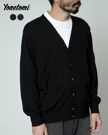 ヨネトミ Yonetomi シルク ニット カーディガン SILK KNIT C/D ブラック ネイビー 黒 紺 メンズ 95-242-025【送料無料】0308 xp10