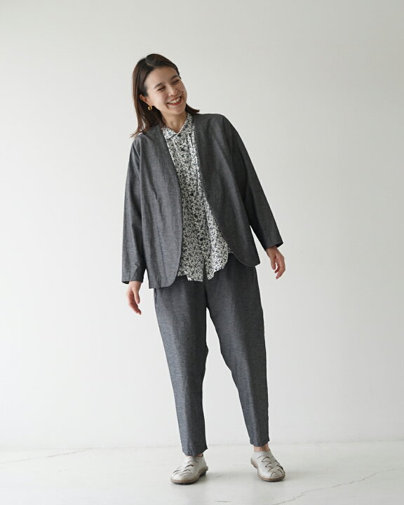 prit【Crouka別注色】綿麻ストレッチジャケットとパンツ フォーマル 