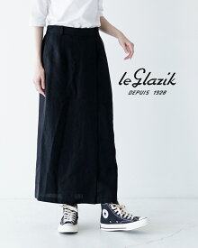 ル グラジック le glazik エラスティック スカート ELASTIC SKIRT フレア スリット 黒 レディース LG-F0058 LIB【送料無料】0312