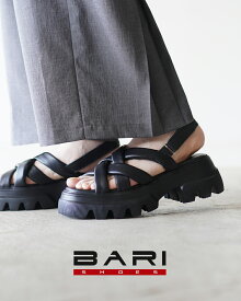 バリシューズ BARI SHOES レザー クロスベルト サンダル 厚底 プラットフォーム ブラック 黒 レディース 98-BAR-FESTA 15【送料無料】0403 xp10