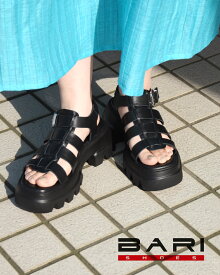 バリシューズ BARI SHOES 厚底 レザー グルカサンダル プラットフォーム ブラック 黒 レディース 98-BAR-FESTA 14【送料無料】0415 xp10