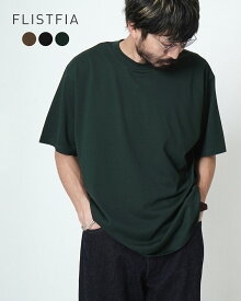 フリストフィア FLISTFIA クルーネック Tシャツ Crew Neck T-Shirts 半袖 カットソー ブラウン グリーン ブラック 茶 緑 黒 メンズ NT07016【送料無料】0421