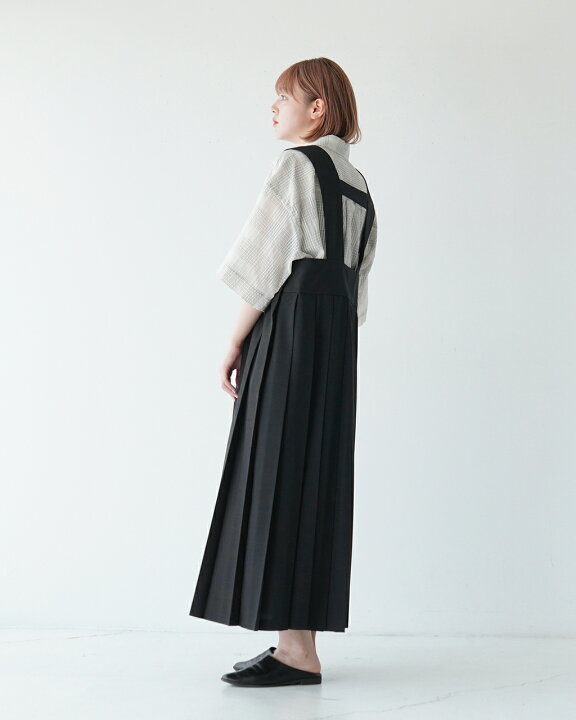 楽天市場】ミズイロインド mizuiro ind プリーツ ジャンパー スカート 