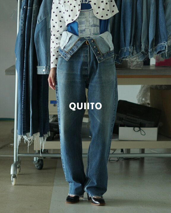 楽天市場】キイト QUIITO ダブルウエスト デニムパンツ レディース W 
