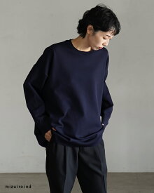 ミズイロインド mizuiro ind クルーネック ワイドプルオーバー セーター インナー ハイゲージ レディース crew neck wide P/O 3-220122 0903 xp20