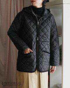 LAVENHAM ラベンハム キルティング フード ジャケット ブラック 黒 