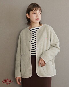 _g DANTON t[X J[X WPbg fB[X FLEECE COLLARLESS JACKET t[X m[J[ J[fBK ubN Li O[ J[L uE JD-8911yN[|ΏۊOz1014