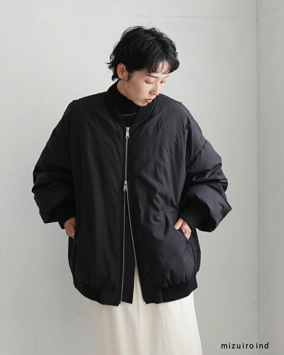 楽天市場】ミズイロインド mizuiro ind ワイド ジップ ダウン ブルゾン 
