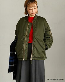 California Sportswear カリフォルニアスポーツウェア MA-1 ナイロンツイル ジャケット ブルゾン レディース CAS-000-253001 1109 xp20