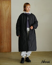 ナンガ NANGA ノーカラー ダウンコート レディース NO COLLAR DOWN COAT ロングコート アウター 軽量 撥水 ND2442-1C600 1105 xp20