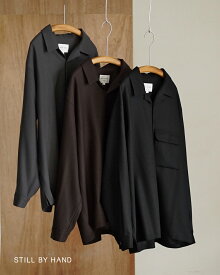 【SALE！30%OFF】スティルバイハンド STILL BY HAND オープンカラーシャツ メンズ SH04254 長袖 1024