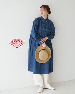 _g DANTON {^_EVcs[X fB[X DENIM DUNGAREE B.D SHIRT DRESS fj _K[Vc hX CfBS u[  DT-B0294 DUGyN[|ΏۊOz0217