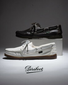 パラブーツ Paraboot BARTH MARINE デッキシューズ メンズ バース マリン ディアスキン 鹿革 レザー ボートシューズ ブラウン ホワイト 780555 780557 xp10